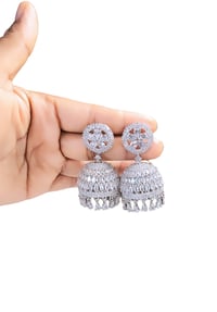 Image 2 of Big American Diamond Earrings/Jhumka