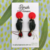 Red-tailed Black Cockatoo Drop Earrings