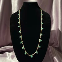 Image 1 of Heishi, Pearl, & Turquoise Nugget Necklace