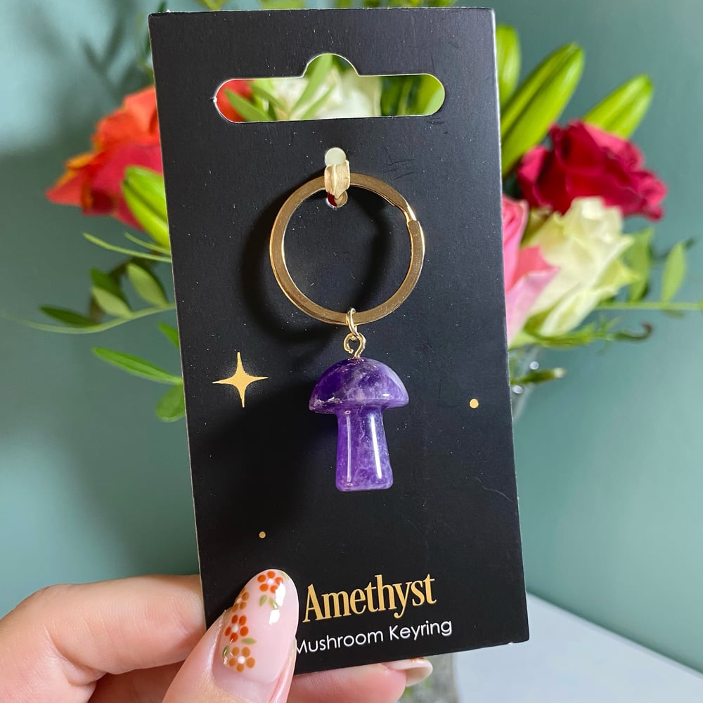 Image of Crystal Mushroom Keyring (4 options)