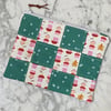 Quilted Patchwork Zipper Pouch - Houses And Tomatoes