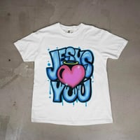 Image 1 of Jesus Loves You Graffiti T-Shirt