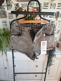 Image 1 of NWT Black denim shorts 
