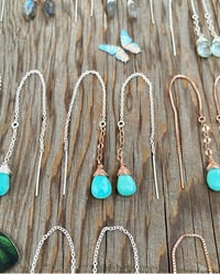 Image 3 of Turquoise Threader Earrings 