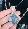 Handblown Glass/Silver Finished Wrap