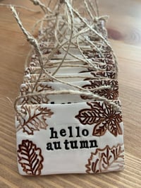 Image 1 of 'hello autumn' Leaf tile decoration