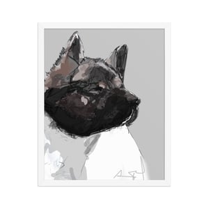 Image of AKITA FRAMED ART