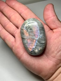Image 15 of Sunset Labradorite Palm Stone #2885