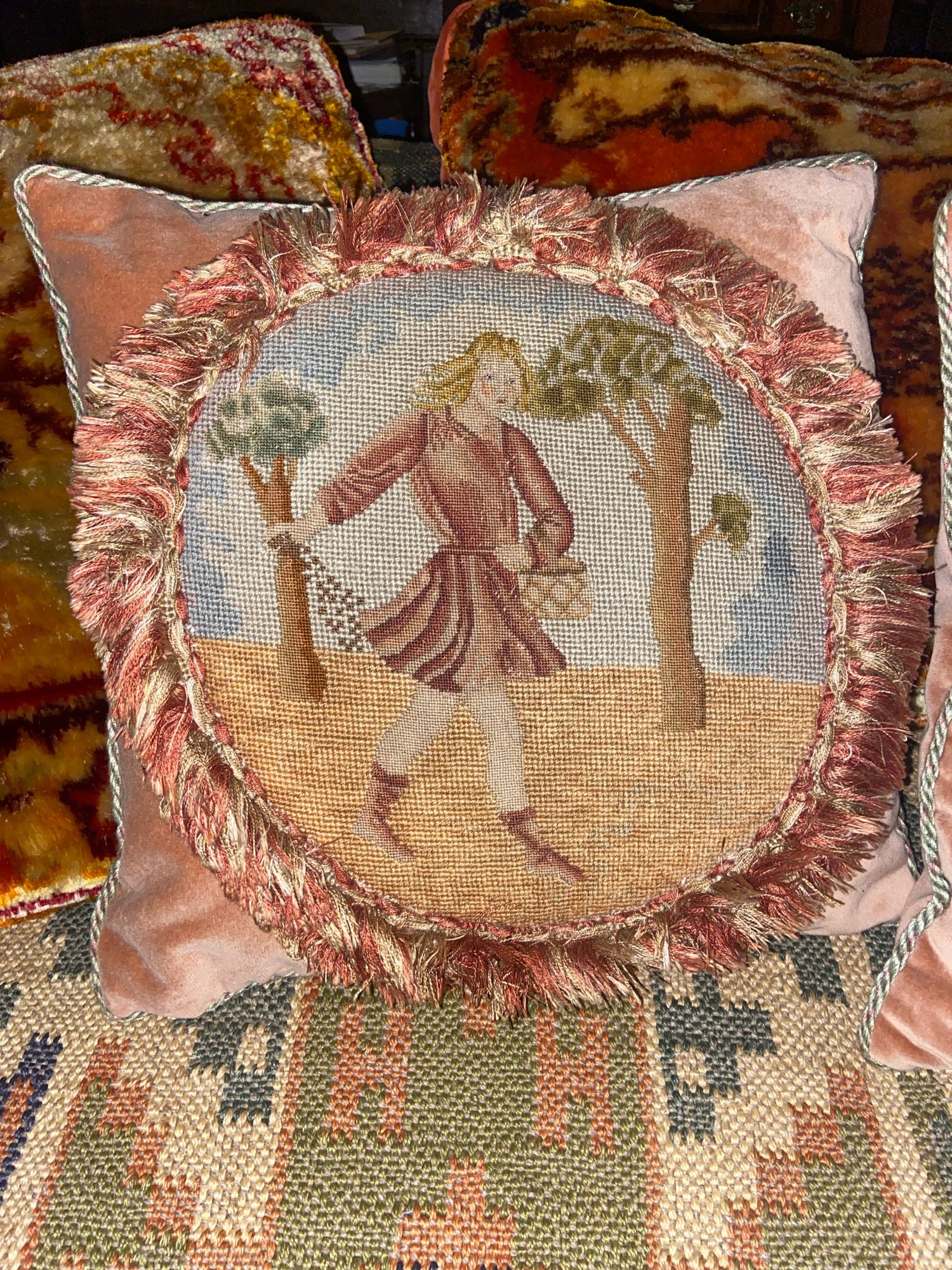 Arts and Crafts Needlework Cushion