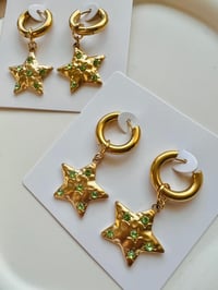 Image 10 of STAR GEM HOOP EARRINGS
