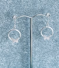 Image 2 of Butterfly Hoop Earrings 