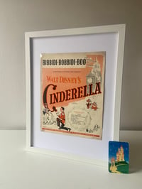 Image 3 of Cinderella c1949, framed vintage sheet music of  'Bibbidi-Bobbidi-Boo'