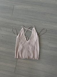 Image 1 of nude cropped shirt (sz medium) 