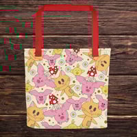 Image 1 of Pig Bat and Friends Tote bag