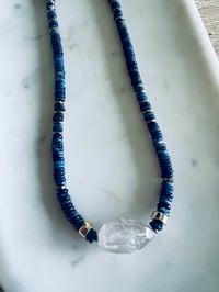 Image 3 of *new* SODALITE, PYRITE + CLEAR QUARTZ necklace copy