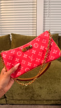 Image 3 of Pink Pochette Liv Monogram bag 