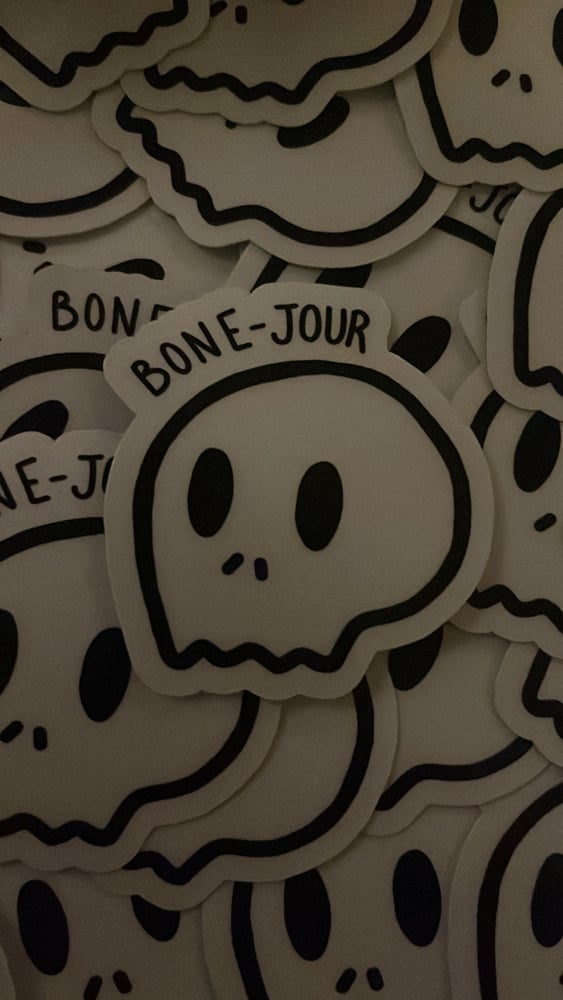 Hi vis skull sticker Image 2