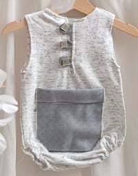Image 1 of Baby Boy Bodysuit for Photoshoot | Jeremy| age 9-12 months | grey melange