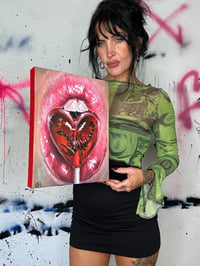 Image 4 of “HARD CANDY” ORIGINAL PAINTING ON CANVAS 12”x9”