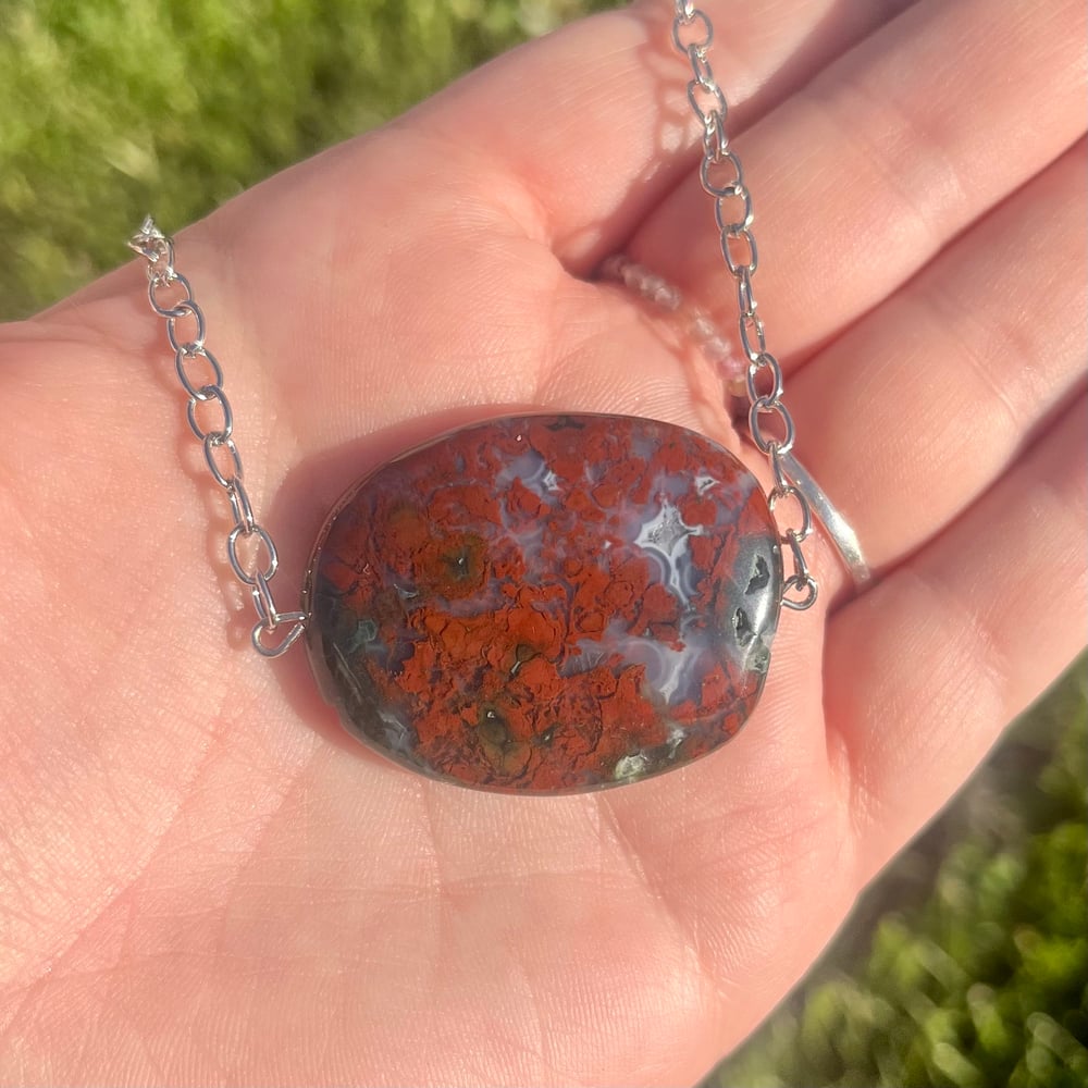 Image of Red Moss Agate Necklace