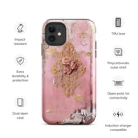 Image 2 of Pastel Pink Tattered Texture Rose Gold Goth Lolita Kawaii Inspired Tough Case for iPhone®