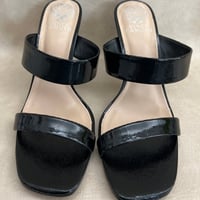 Image 6 of Vince Camuto Black Strappy Patent Leather Heels