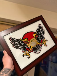 Image 1 of Traditional Eagle Golden American Eagle | 24ct Gold On Glass