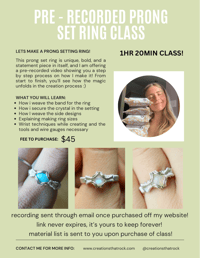 Image 1 of Pre-Recorded Prong Set Ring Class