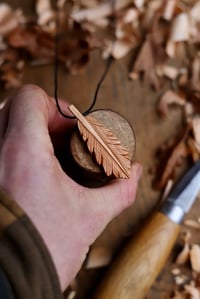 Image 2 of Feather-  Pendant Necklace 