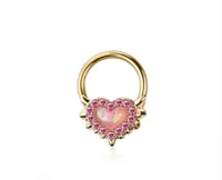 Image 1 of Mermaid Heart Segment Ring Hoop