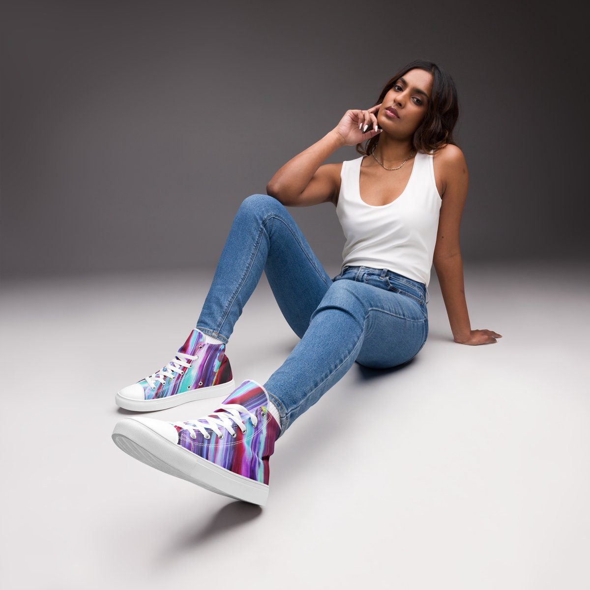 Image of "Purpology" Women’s high top canvas shoes 