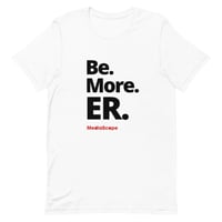 Image 1 of Be. More. ER. Short-Sleeve Unisex T-Shirt - Black/Red