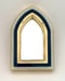 Image of Modernist Mirror White/Indigo Blue/Gold leaf 