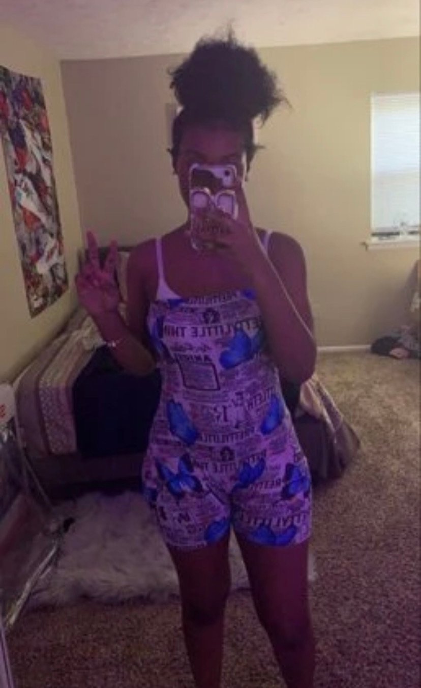 Image of Newspaper & Butterfly Print Tube Romper 