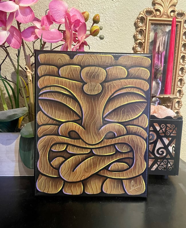 Tiki Painting- Laughing Totem