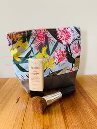 Image 5 of Fabric Zipper Pouch - Pink/Yellow/Blue Australian Flora