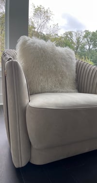Image 2 of Cream Mongolian Pillow 