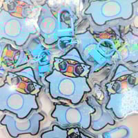 Image 1 of Shark Glasses Holo Keychain