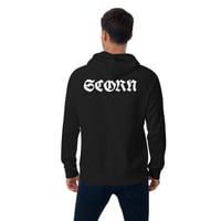 Image 3 of Scorn Unisex eco raglan hoodie