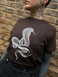 Image 1 of AHIMSA x DHARMA108 Collaboration /Shirt Chocolate