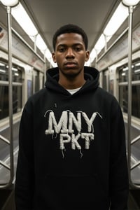 Image 3 of “RAW STITCH” HOODIE// BLACK