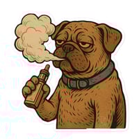 Image 2 of Buddy The Vape Dog Sticker
