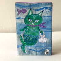 Image 1 of Original painting -mermaid kitten