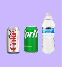 Canned Soda & Water Bottle