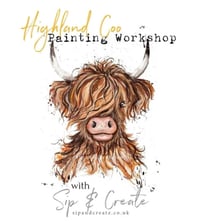 Image 2 of Prosecco and Paint Night at Gainsborough “Highland Cow”