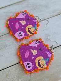 Image 3 of Pumpkin Snail earrings 