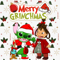 Merry Grinchmas Stitch Stickers