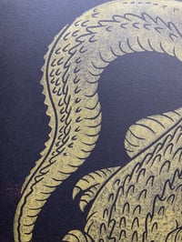 Image 5 of 'CRAWLER' Blockprint (Special Gold New Years Edition)