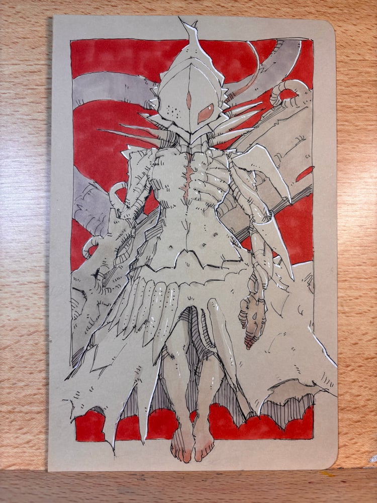 Image of Chimera 5.5x8.5 original illustration