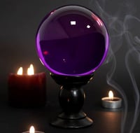 Image 3 of Large Coloured Crystal Ball on stand, Different Colours to Choose From